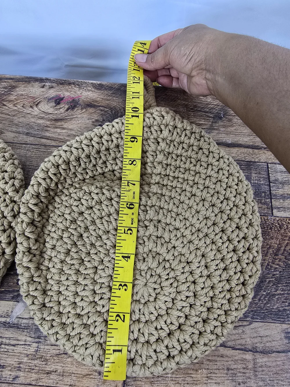 Handmade Crocheted Holders Tan
